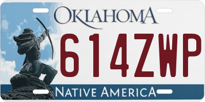OK license plate 614ZWP