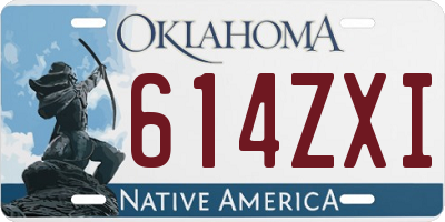 OK license plate 614ZXI