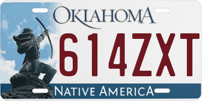 OK license plate 614ZXT