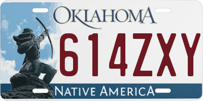 OK license plate 614ZXY