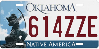 OK license plate 614ZZE