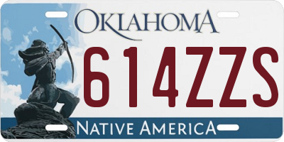 OK license plate 614ZZS