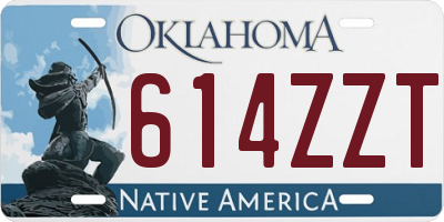 OK license plate 614ZZT