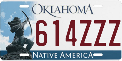 OK license plate 614ZZZ