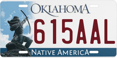 OK license plate 615AAL