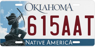 OK license plate 615AAT