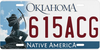 OK license plate 615ACG