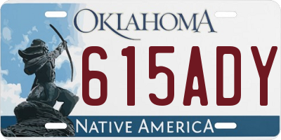OK license plate 615ADY