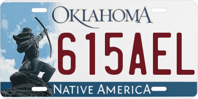OK license plate 615AEL