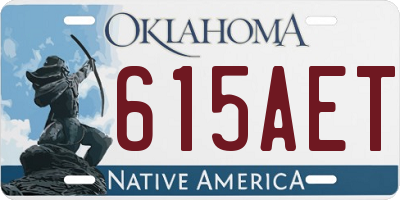 OK license plate 615AET