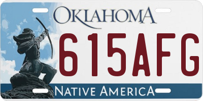 OK license plate 615AFG