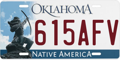 OK license plate 615AFV