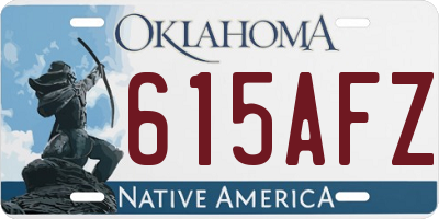 OK license plate 615AFZ