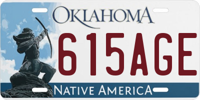 OK license plate 615AGE