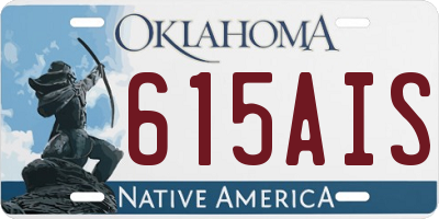 OK license plate 615AIS