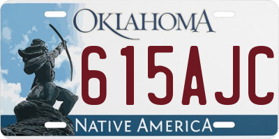 OK license plate 615AJC