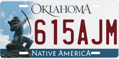 OK license plate 615AJM