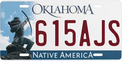 OK license plate 615AJS