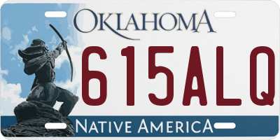 OK license plate 615ALQ