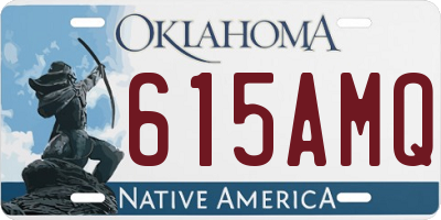 OK license plate 615AMQ