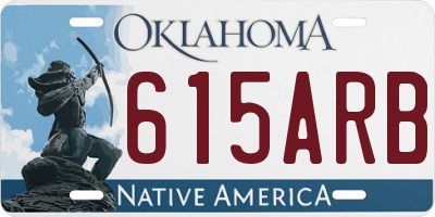 OK license plate 615ARB