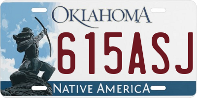 OK license plate 615ASJ