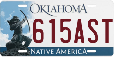 OK license plate 615AST