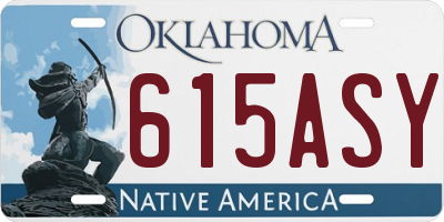 OK license plate 615ASY