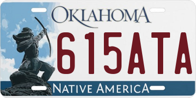OK license plate 615ATA