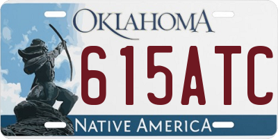 OK license plate 615ATC