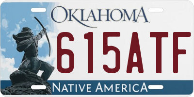 OK license plate 615ATF