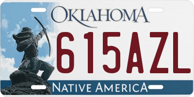 OK license plate 615AZL