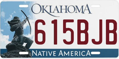 OK license plate 615BJB
