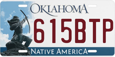 OK license plate 615BTP