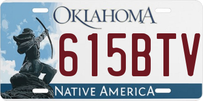 OK license plate 615BTV