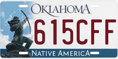 OK license plate 615CFF
