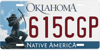 OK license plate 615CGP