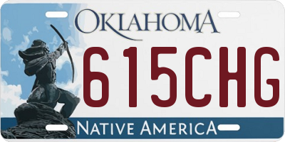OK license plate 615CHG