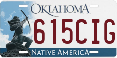 OK license plate 615CIG