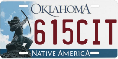 OK license plate 615CIT