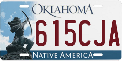 OK license plate 615CJA