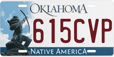 OK license plate 615CVP