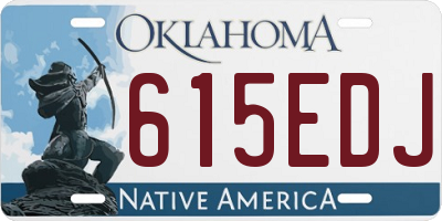 OK license plate 615EDJ
