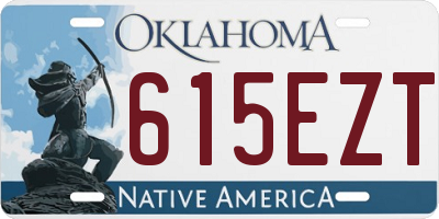 OK license plate 615EZT