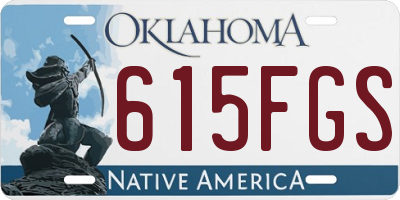 OK license plate 615FGS