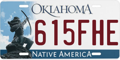 OK license plate 615FHE
