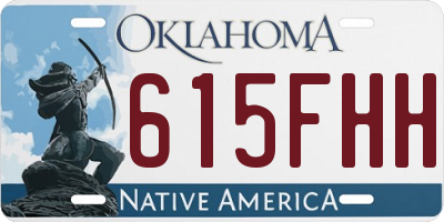 OK license plate 615FHH
