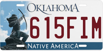 OK license plate 615FIM