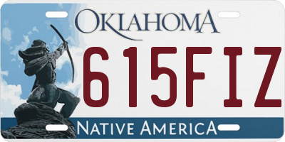 OK license plate 615FIZ