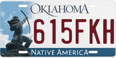 OK license plate 615FKH